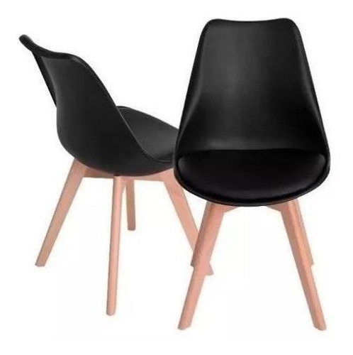 Sillas Eames Set 2 Pzs Acolchonadas Modernas Comedor Oficina