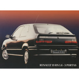 Folder Catálogo Folheto Renault 19 Rn 1.6 3 Portas (rn022)