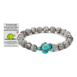 Elegante Pulsera Tortuga Marina Ágata Piedras Naturales B813