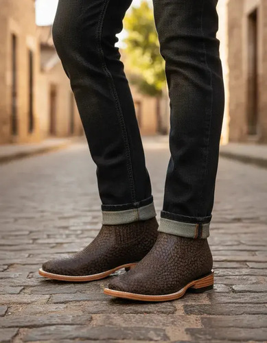 Botín Vaquero Hombre Bulldog Horsag Piel 100% Original
