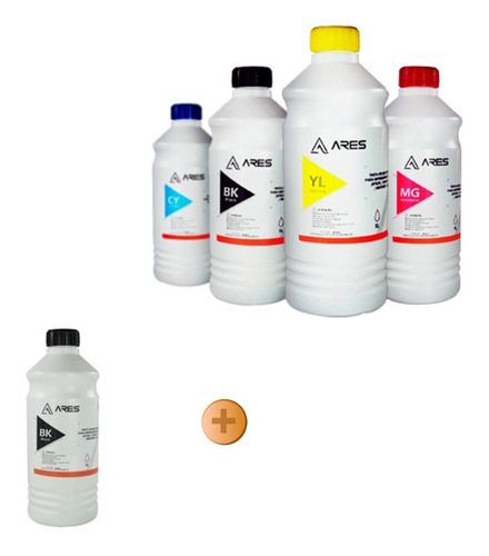 Kit 05 Tinta Compativel Ares P/ Uso Epson Canon Hp Brother