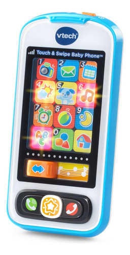 Teléfono Vtech Touch And Swipe Para Bebés, Color Azul