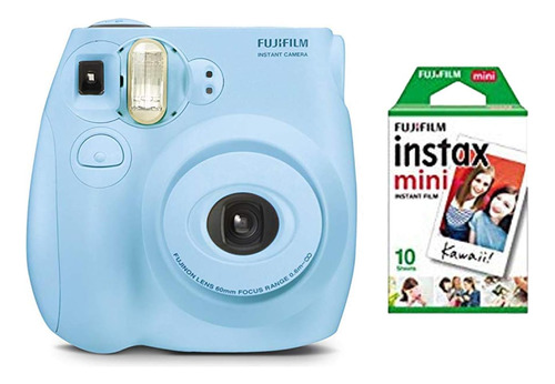 Fujifilm Instax Mini 7s Azul Claro + Cámara De Película Inst