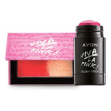 Avon Viva La Pink Combo  Rubor En Barra+iluminador Facial