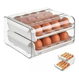  Canasta Porta Huevos Organizador X24 Con Tapa Cocina Blanco