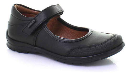 Zapato Mocasin Escolar Coqueta Con Ajuste En Velcro 54403a