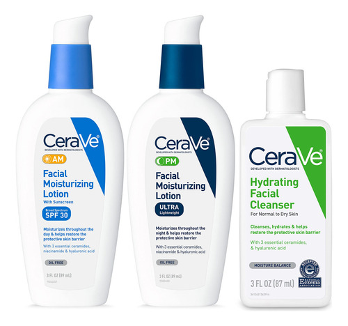 Cerave Am Face Moisturizer Con Spf, Pm Face Moisturizer & H.