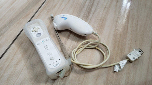 Wii Remote + Nunchuk Originais Branco Funcionando 100% A2