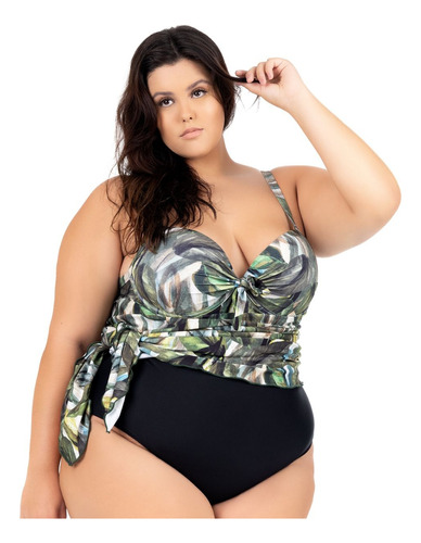 Maiô Saia Emputida Saída Vestido Praia Plus Size