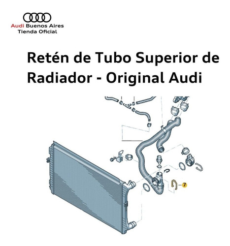 Retn De Tubo Superior De Radiador Audi 1j0-121-142 Foto 6