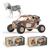 Carro De Brinquedo Miniatura Buggy Safari Com Animal Vinil