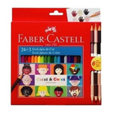 Colores Faber-castell Lapices Caras Y Colores X 24+3 Bicolor