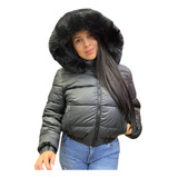 Chaqueta Parka Mujer Impermeable Con Gorro 