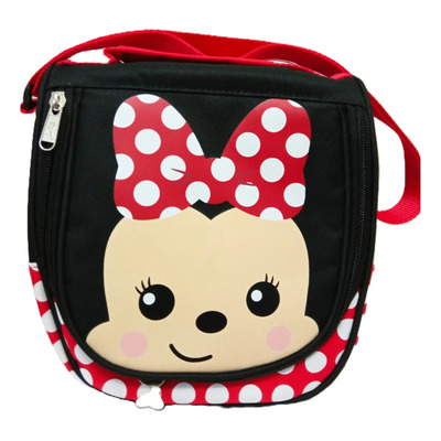 Lonchera Escolar Infantil Térmica Minnie Ruz Negro Negro Minnie