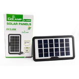 Cargador Panel Solar Portatil Usb Celulares Linterna Camping