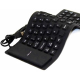 Teclado Goma Flexible Siliconado Impermeable Cable Usb