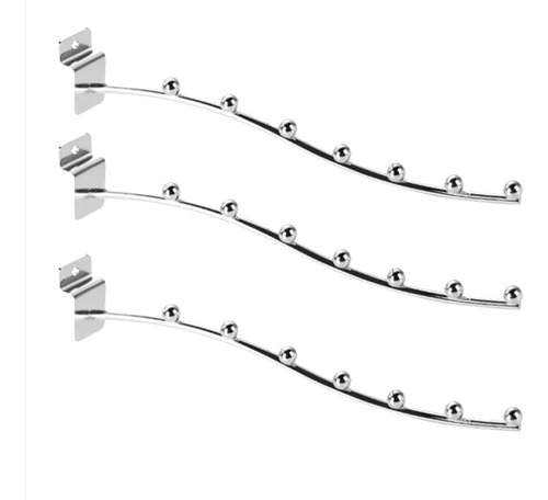 Blister Perchero Cromado 25cm Ranurado (13 Unidades)