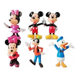 Set 6 Figuras Disney Juguete Niños Niñas Mickey Mouse 5.5 Cm