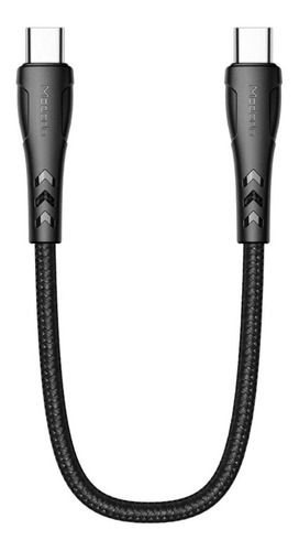 Cable Tipo C A Tipo C 60w Carga Rápida Uso Rudo 20 Cm