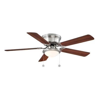 Ventilador Abanico Techo Hugger Led 52 Pulgadas Niquel Color De La Estructura Níquel Cantidad De Aspas 5 Diámetro 132 Cm Material De Las Aspas Mdf | Envío gratis