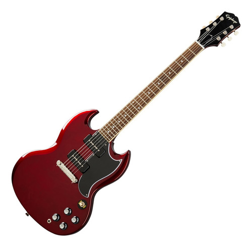 Guitarra Eléctrica EpiPhone Inspired By Gibson Sg Special P-90 De Caoba Sparkling Burgundy Brillante Con Diapasón De Laurel Indio