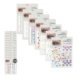 12x Cristales Strass Pegatinas Adhesivo Facial Brillante