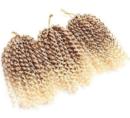 6 Trenzas Marlybob Crochet Hair Afro Kinky Curly Crochet Rb