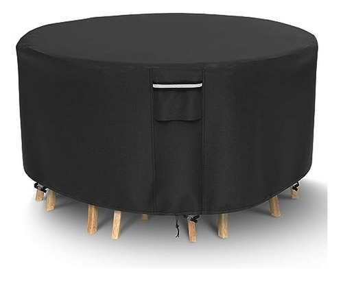 Cubierta Redonda Para Muebles De Patio 500d -negro