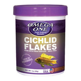 Alimento En Hojuelas Escamas Omega One Cichlid Flakes Para Peces Ciclidos En Acuarios Y Peceras En Tarro De 28gr