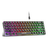 Chonchow Mini Rgb 60% Teclado Juegos, 68 Teclas, Pequeño, Y