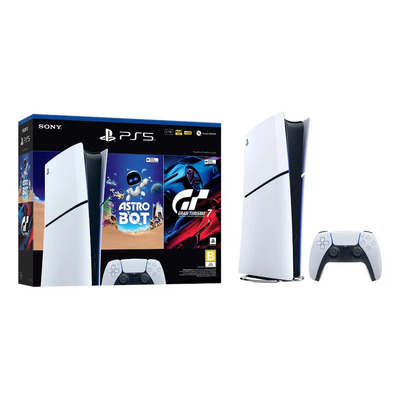 Bundle Playstation Digital Con Astrobot + Gran Turismo 7 Blanco 1 TB (Nuevo con caja abierta) | Envío gratis