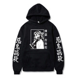 Sudadera Con Capucha Y2k Manga Anime Demon Slayer Para Hombr