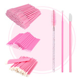100 Microbrush + 50 Cepillos + 50 Lip Brush Pestañas Y Cejas