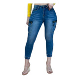 Jeans Cargo Pitillo Full Elasticado Push Up