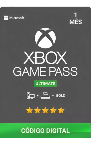 Xbox Game Pass Ultimate Assinatura 1 Mês Código 25 Dígitos