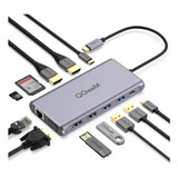 , Usb-c Hub Multipuerto 12 En 1 Qgeem Hc1203-hub ,