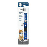 Catit Collar Ajustable Para Gatos Color Azul Con Flores