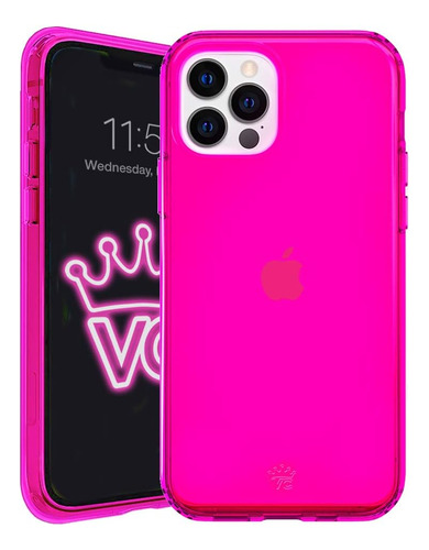 Estuche Transparente Velvet Caviar Neon Hot Pink Para iPhone