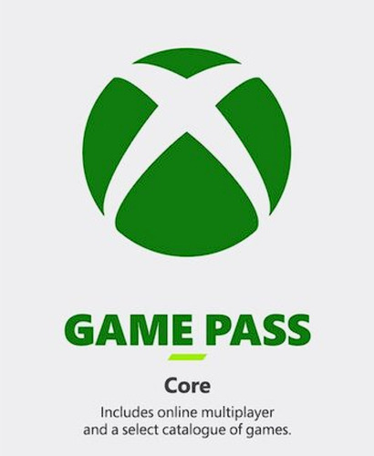 Xbox Game Pass Core/ Xbox Live Gold 12 Meses