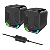 Lenrue Computer Speakers, 5wx2 Gaming Pc Speaker With Colorf
