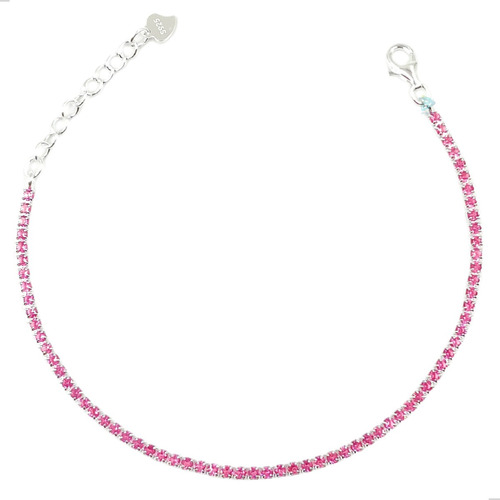 Pulseira Riviera Ice Cuban Cravejada Colorida Em Prata 925