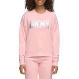 Sudadera Hoodie Dkny Original Mujer Donna Karan Casual Rosa