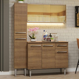 Mueble De Cocina Compacto 137 Cm Emilly Madesa R 06 Color Rustic