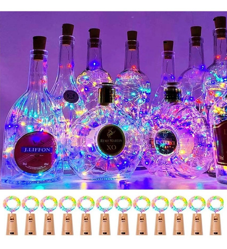 Pack De 12 Corchos De Luz Led Decorativa Para Botellas Otros