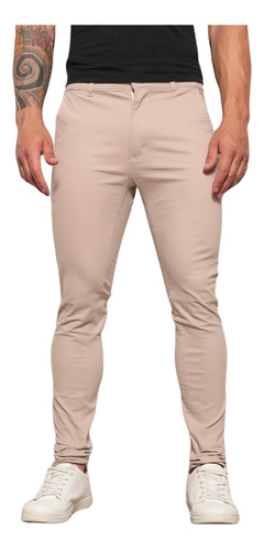 Calça Masculina Em Alfaiataria Sarja Skinny Clássica Premium