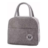 Bolsa Lonchera Térmica Color Gris Para Vianda O Colación