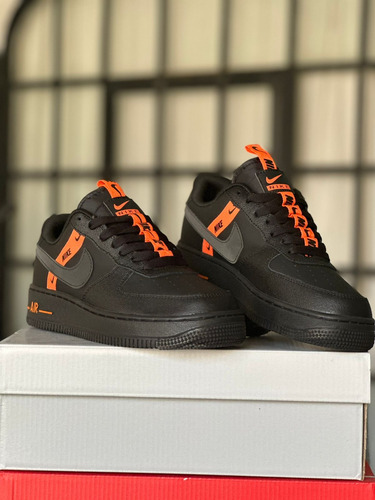 Nike Air Force One Low Ksa Worldwide Pack Black Total Orange