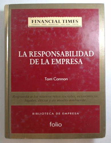 Responsabiliad De La Empresa, La - Vol. 26 - Cannon, Tom