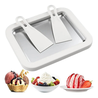 Plato Plancha Para Hacer Rollos De Helado Nieve Instantáneo