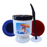 Mate Plastico Perros 8 Perro Playa Descansando Silla